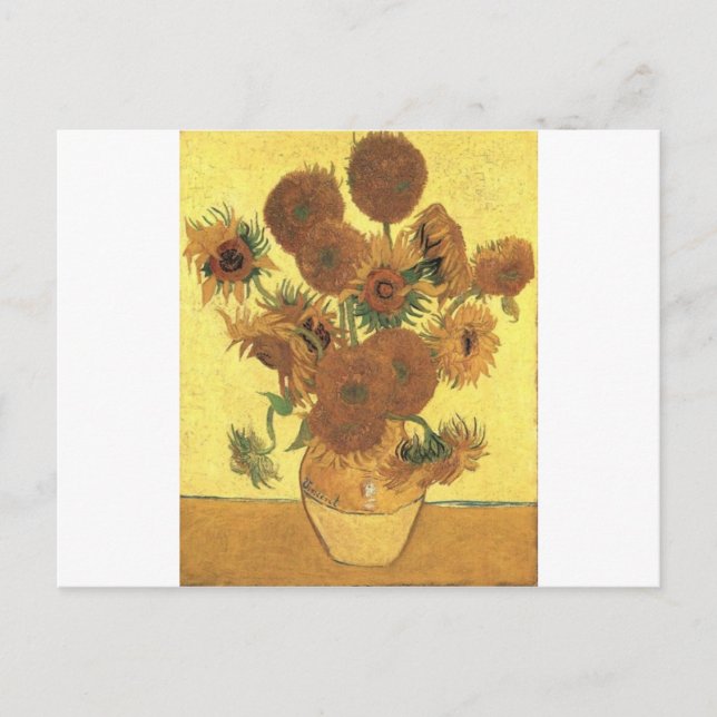 Sonnenblumen von Van Gogh Postkarte (Vorderseite)