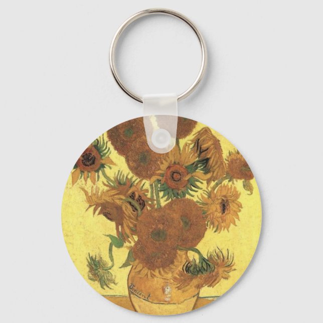 Sonnenblumen von Van Gogh Schlüsselanhänger (Vorderseite)