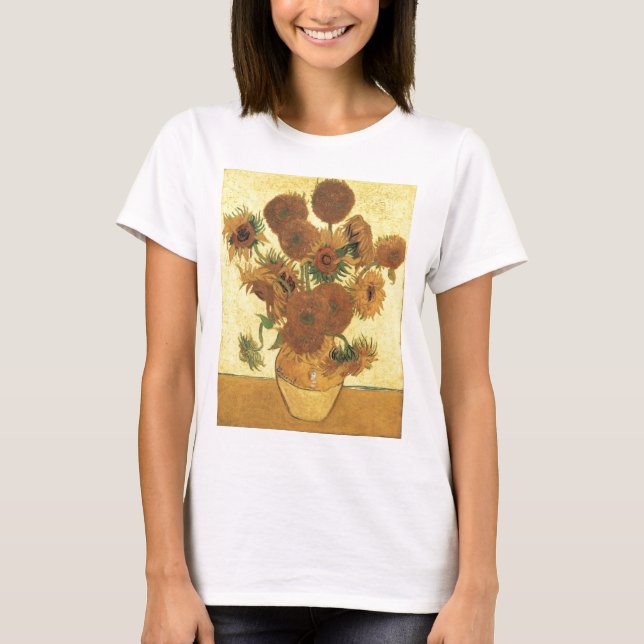 Sonnenblumen von Van Gogh T-Shirt (Vorderseite)