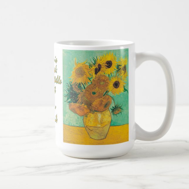 Sonnenblumen, von Vincent van Gogh 15oz Tasse (Rechts)