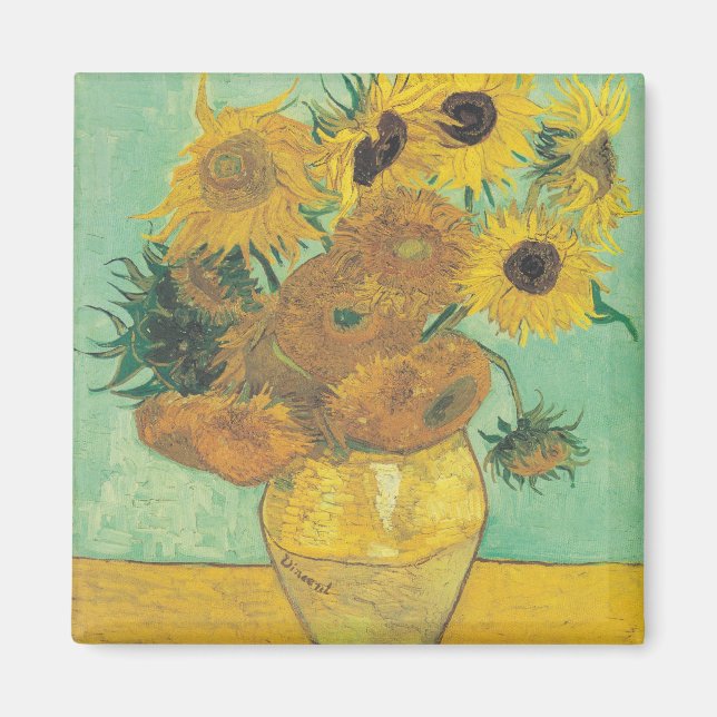 Sonnenblumen von Vincent Van Gogh Magnet (Vorne)