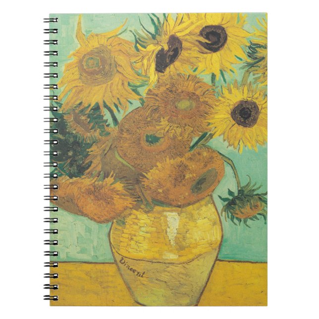 Sonnenblumen von Vincent Van Gogh Notizblock (Vorderseite)