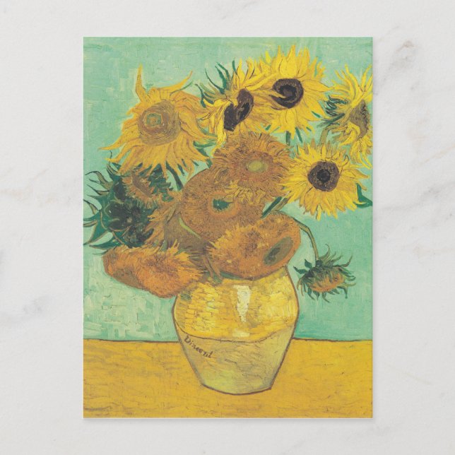 Sonnenblumen von Vincent Van Gogh Postkarte (Vorderseite)
