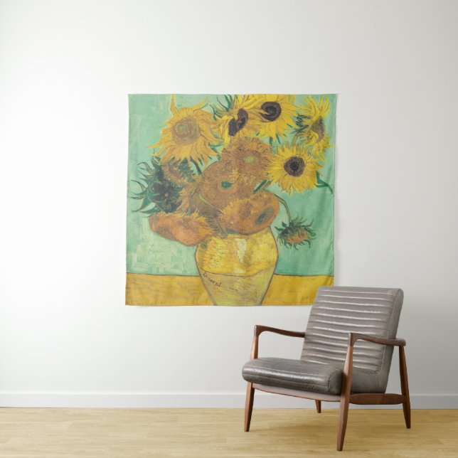 Sonnenblumen von Vincent Van Gogh Wandteppich (Beispiel)