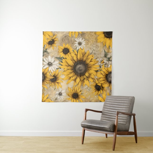 Sonnenblumen Wandteppich (Beispiel)