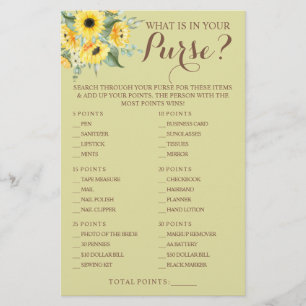 Sonnenblumen Was ist in Ihrer Purer Duschkarte? Flyer