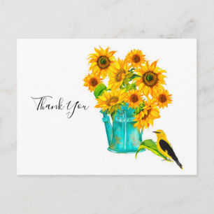 Sonnenblumen Wasser kann Bouquet Vielen Dank Postkarte