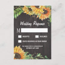 Sonnenblumen Wasserfarbenland Hochzeitskarten
