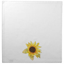 Sonnenblumen-Wasserfarbtuch Serviette (Satz von 4)