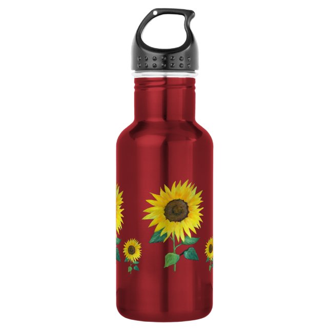 Sonnenblumen Wasserflasche (Vorderseite)