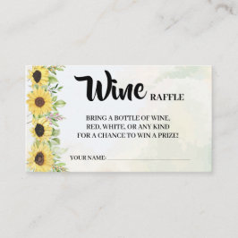 Sonnenblumen Weinkarte Brautparty Ticket