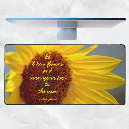 Sonnenblumen wie eine Blume Zitat Fotografisch Schreibtischunterlage