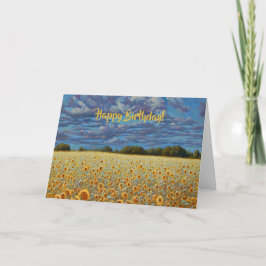 Sonnenblumen Wiese Art Geburtstagskarte Karte