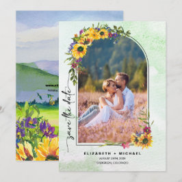 Sonnenblumen | Wild Meadow Summer Wedding Foto Save The Date