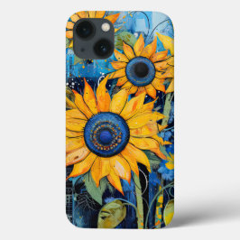 Sonnenblumen Wildblumen Blume Mixed Media Design Case-Mate iPhone Hülle