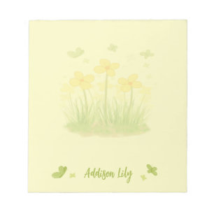 Sonnenblumen-Wildblumen & Schmetterlinge Notizbloc Notizblock