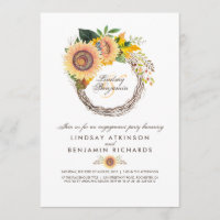 Sonnenblumen Wreath Rustic Fall Engagement Party