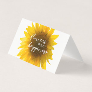 Sonnenblumen Zitat "Blumen sind Glück"