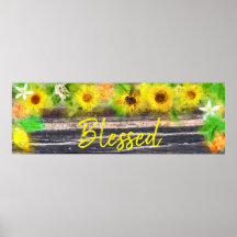 *~* Sonnenblumen Zitronen Orangen Rustikales Holz