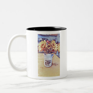 Sonnenblumen Zweifarbige Tasse