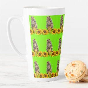 Sonnenblumenaffe Latte Tasse