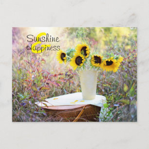 Sonnenblumenanordnung Sonnenschein und Glück Postkarte