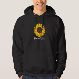 Sonnenblumenaufgang und Blume des Lebens Mandala Hoodie