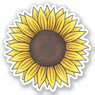 Sonnenblumenaufkleber Aufkleber