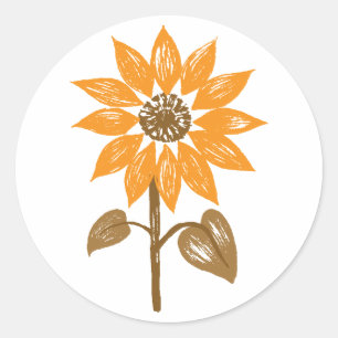 Sonnenblumenaufkleber Runder Aufkleber