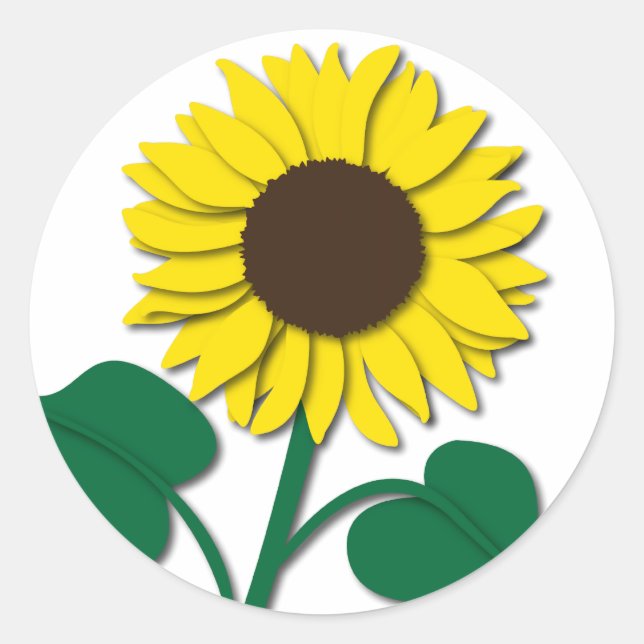 Sonnenblumenaufkleber Runder Aufkleber (Vorderseite)