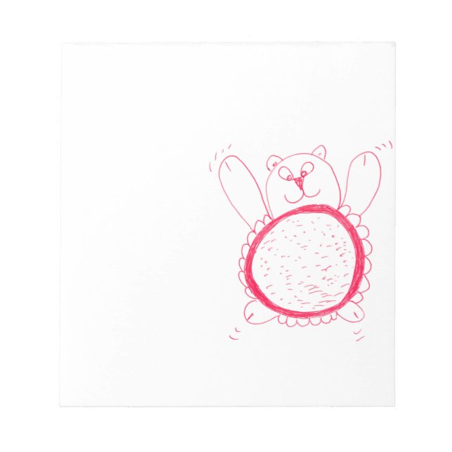 Sonnenblumenbär Notepad Notizblock (Vorderseite)