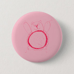 Sonnenblumenbär Rundgebirge Abzeichen Button