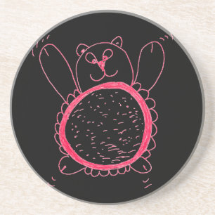 Sonnenblumenbär Sandstone Untersetzer