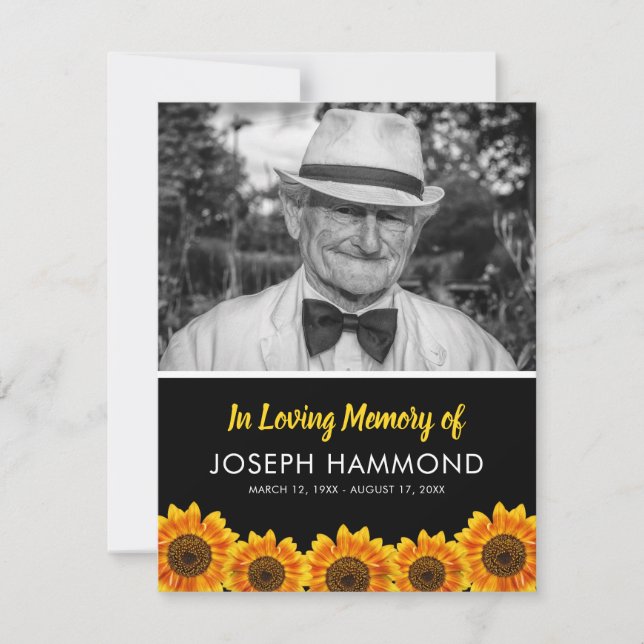 Sonnenblumenbeerdigung | Vielen Dank (Vorderseite)