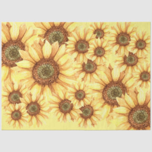 Sonnenblumenbett Decoupage Seidenpapier