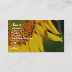 Sonnenblumenblätter Blumenfotografie Visitenkarte