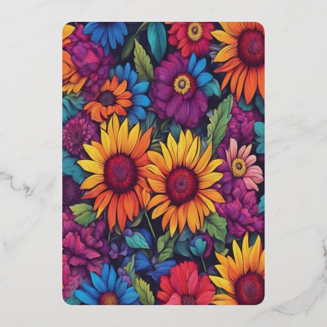 Sonnenblumenblume #212 - folieneinladung (Vorderseite)