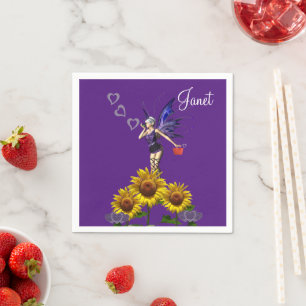 Sonnenblumenblumenpapier Napkins Serviette
