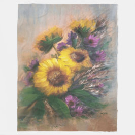 Sonnenblumenbrise Fleecedecke