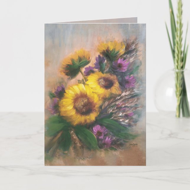 Sonnenblumenbrise Karte (Vorderseite)