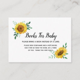 Sonnenblumenbücher für die Babyverpackungskarte Begleitkarte
