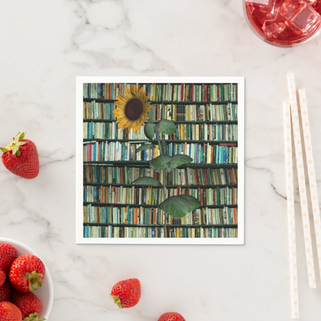 Sonnenblumenbücher Papier Napkins Serviette (Beispiel)