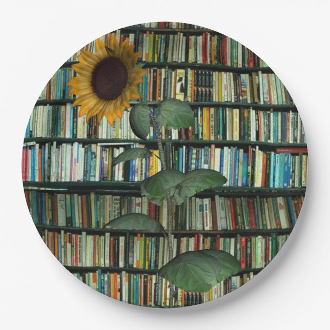 Sonnenblumenbücher Teller (Vorderseite)