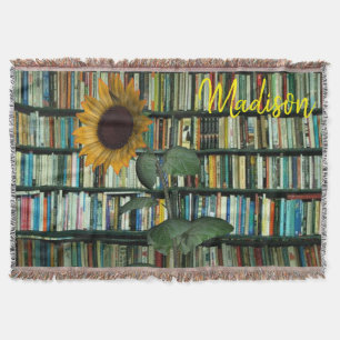 Sonnenblumenbücher werfen Blanket Decke