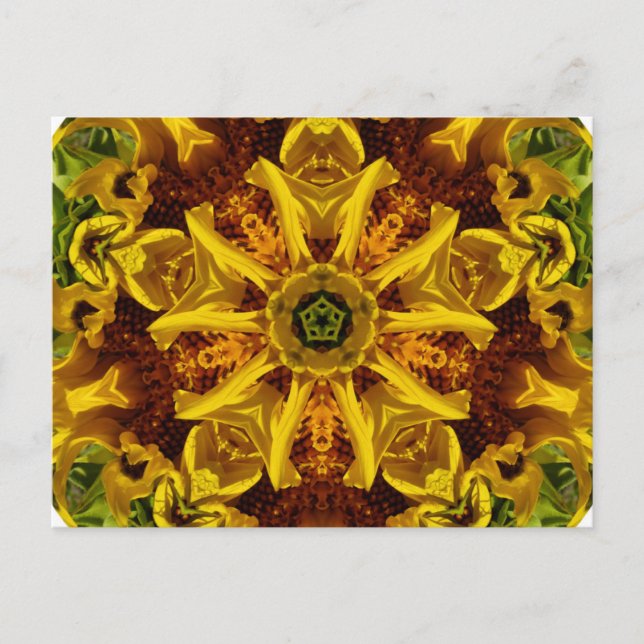 SonnenblumenCollage - Postkarte (Vorderseite)