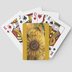 Sonnenblumendecke des Kartenspiels Spielkarten