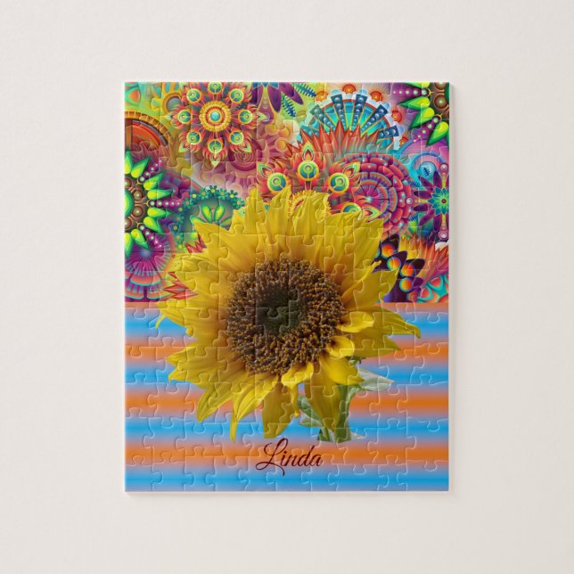 Sonnenblumendekor Jigsaw Puzzle (Vertikal)