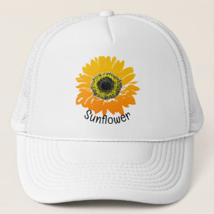Sonnenblumendesign-Hut Truckerkappe