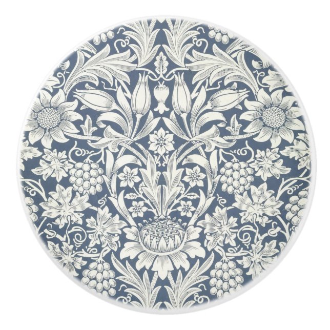 Sonnenblumendesign (von William Morris) Keramik Pu Keramikknauf (Vorderseite)