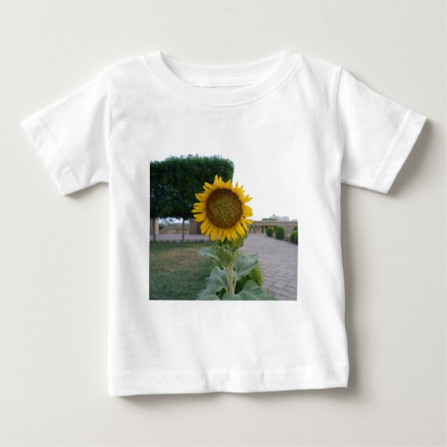 Sonnenblumendruckkunst Baby T-shirt (Vorderseite)